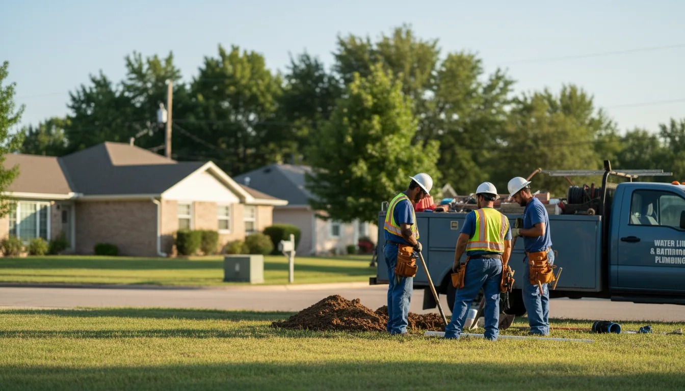 Residential water line and bathroom plumbing service in Celina, OH
